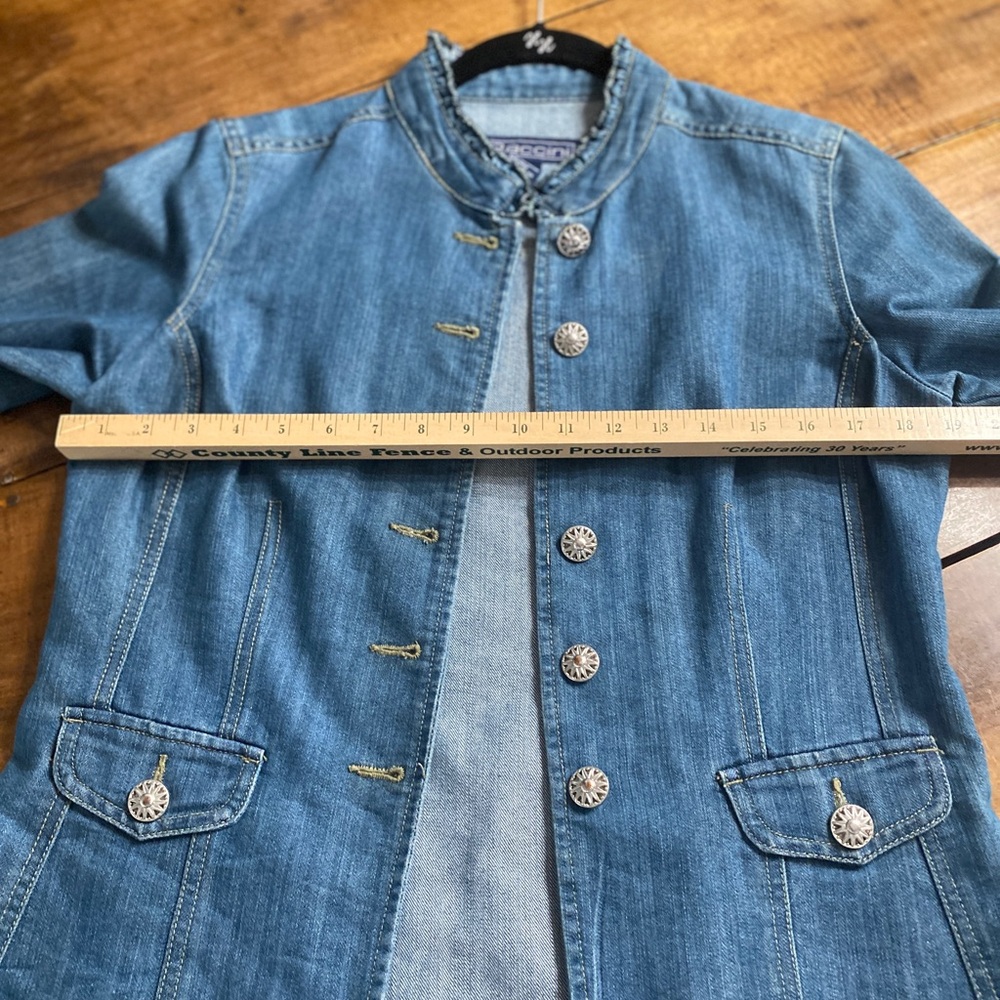 Baccini Blue Jean Jacket with Button Accents